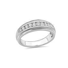 Men's 10K Gold 1ctw Created Diamond Wedding Band Ring