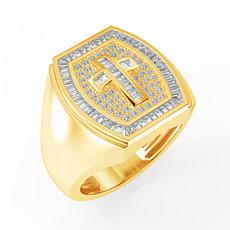 Men's 10K Gold 3/4ctw Diamond Cross Ring