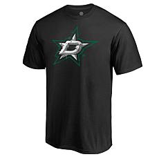Men's Fanatics Black Dallas Stars Splatter Logo T-Shirt