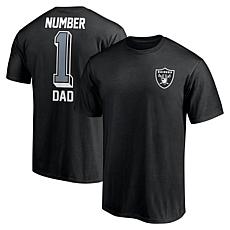 Men's Fanatics Black Las Vegas Raiders #1 Dad T-Shirt