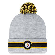 Youth Mitchell & Ness Black Pittsburgh Steelers XL Logo Cuffed Knit Hat