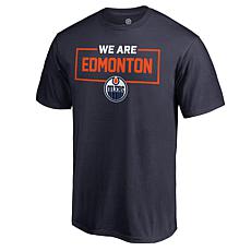 Men's Fanatics Navy Edmonton Oilers Iconic Collection We Are T-Shirt