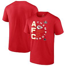 Men's Fanatics Red Kansas City Chiefs 2023 AFC Champions Right Side...