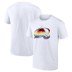 Men's Fanatics White Colorado Avalanche Team Pride Logo T-Shirt
