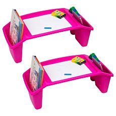 Mind Reader Kids Lap Desk Activity Tray Portable Plastic Set of 2