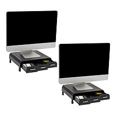 Mind Reader PC Laptop IMAC Monitor Stand and Desk Organizer 2-pack