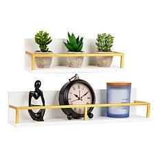 Mind Reader Wall Mounted Floating Shelves Organizers Set of 2