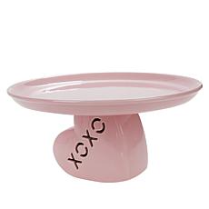 Miss Valentine 10.125" XOXO Lit Heart-Shaped Cake Plate with Timer