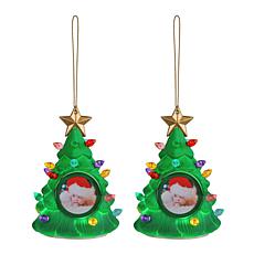 Mr. Christmas S/2 Illuminated Recordable Photo Tree Ornament