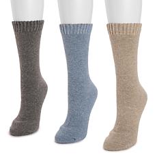 MUK LUKS Women's 6" Wool Socks 2 Pair Packs
