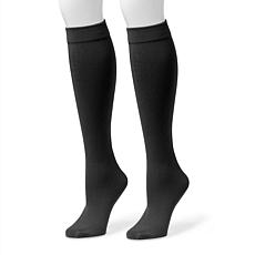 Women's Basic Cotton Striped Knee Highs - 2 Pair Pack