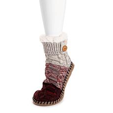 Muk Luks Women's Short Cable Slipper Socks