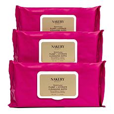 Nakery Beauty 3-pack SkinInfusion Plump + Hydrate Cleansing Wipes