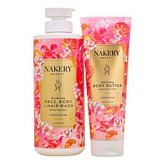Nakery Beauty Cabana Sunset Crepe Smoothing Body Wash and Butter Set