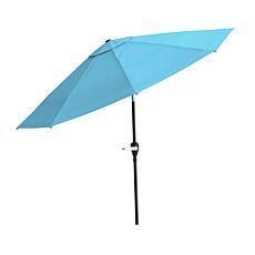 Nature Spring 10' Patio Umbrella w/ Auto Tilt & Easy Crank- Light Blue