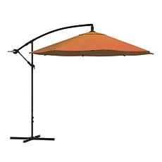 Nature Spring Cantilever Easy Crank Hanging Outdoor Shade - Terracotta