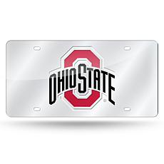 NCAA Laser Tag Silver License Plate - Ohio State