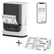 Nelko PM220 Bluetooth Label Printer with 100pc Roll & 230pc Roll