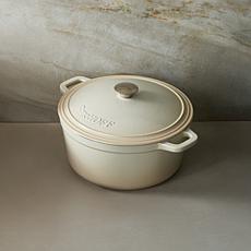 Neo Enameled Cast Iron 11" Round Dutch Oven 7qt, Meringue