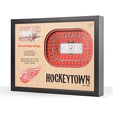 NHL Detroit Red Wings 25-Layer 3-D Wall Art - Joe Louis Arena 
