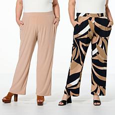 Nina Leonard 2-pack Staight Leg Pant with Pockets