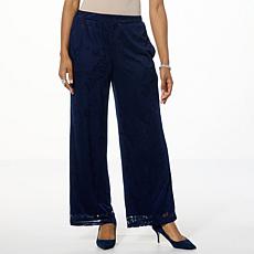Nina Leonard Burnout Knit Pull-On Pant