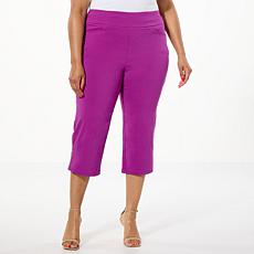 Nina Leonard Millennium Crystal-Trimmed Crop Pant