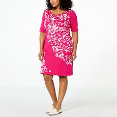 Nina Leonard Novelty Burnout Dress 