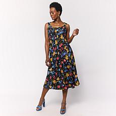 Nina Leonard Sleeveless Scoop-Neck A-Line Dress