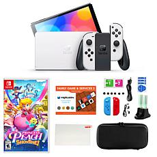 Nintendo Switch OLED White Console w/Princess Peach: Showtime Bundle