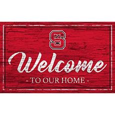 North Carolina State University Team Color Welcome Sign - 11x19"