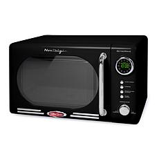 Nostalgia NRMO7BK6A Retro 0.7 CuFt 700-Watt Countertop Microwave Black