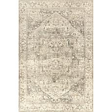 nuLOOM Brielle Machine Washable Vintage Medallion 4' x 6' Area Rug 