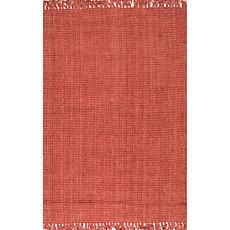 nuLOOM Daniela Farmhouse Chunky Jute Area Rug - 4' x 6' Brick