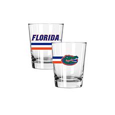 Official College Big Stripes 15 oz. Double Old Fashion 2pk - Florida
