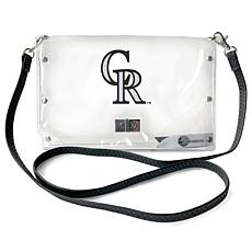 Official MLB Clear Envelope Purse with Team Logo - Colorado Rockies 