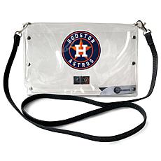 Official MLB Clear Envelope Purse with Team Logo - Houston Astros