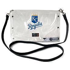 Official MLB Clear Envelope Purse with Team Logo - Kansas City Royals