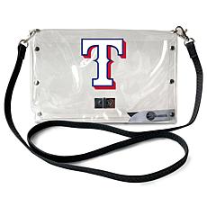 Official MLB Clear Envelope Purse with Team Logo - Texas Rangers 