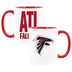 Official NFL TRI Team Code 15 oz. Mug 2-pack - Atlanta Falcons