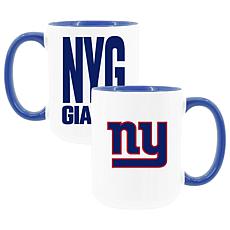 Official NFL TRI Team Code 15 oz. Mug 2-pack - New York Giants 