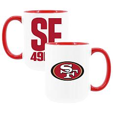 Official NFL TRI Team Code 15 oz. Mug 2-pack - San Francisco 49ers