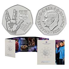 Official Royal Mint 60 Years of Star Trek: Live Long and Prosper Br...