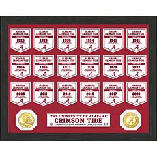 Officially Licensed Alabama Crimson Tide Bronze Coin Banner Collection