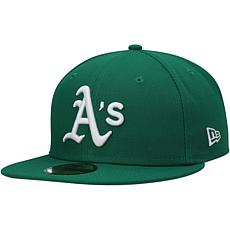 Officially Licensed Fanatics MLB Men's Athletics White Logo Fitted Hat