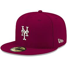 Officially Licensed Fanatics MLB Men's Mets White Logo Fitted Hat