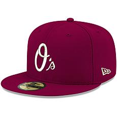 Officially Licensed Fanatics MLB Men's Orioles White Logo Fitted Hat