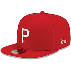 Officially Licensed Fanatics MLB Men's Pirates White Logo Fitted Hat