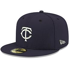 Officially Licensed Fanatics MLB Men's Twins White Logo Fitted Hat