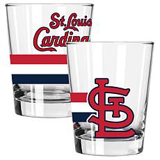 Officially Licensed MLB 15 oz. Old Fashioned Glass 2-pack - Cardinals